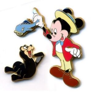 DISNEY WDW THE SEARCH FOR IMAGINATION EVENT MICKEY & THE SEAL 2 PIN SET LE 2000
